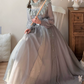 Robe de bal de princesse bustier à volants en satin long, robe de soirée C8117