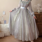 Robe de bal de princesse bustier à volants en satin long, robe de soirée C8117