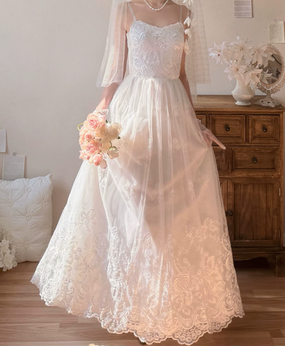 Superbe robe de mariée sirène bustier en satin et tulle, longue et en dentelle, C4563
