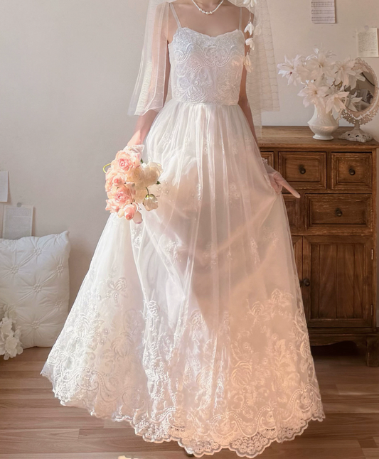 Superbe robe de mariée sirène bustier en satin et tulle, longue et en dentelle, C4563