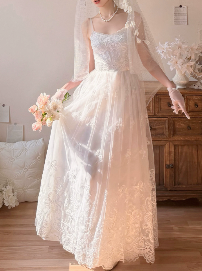 Superbe robe de mariée sirène bustier en satin et tulle, longue et en dentelle, C4563