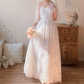 Superbe robe de mariée sirène bustier en satin et tulle, longue et en dentelle, C4563