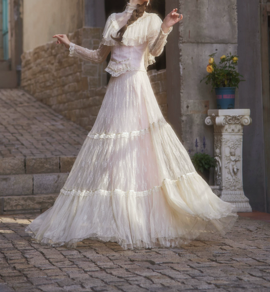 Robe de bal de princesse bustier à volants en satin long, robe de soirée C8117