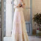 Robe de bal de princesse bustier à volants en satin long, robe de soirée C8117