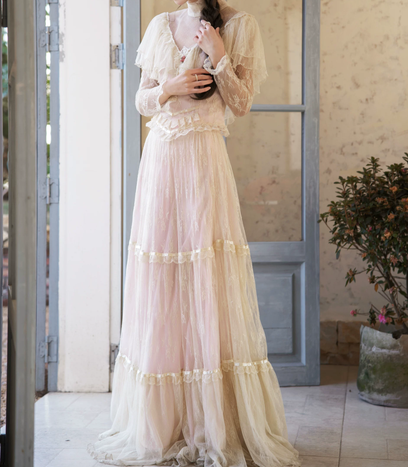 Robe de bal de princesse bustier à volants en satin long, robe de soirée C8117
