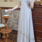 Robe de bal de princesse bustier à volants en satin long, robe de soirée C8117