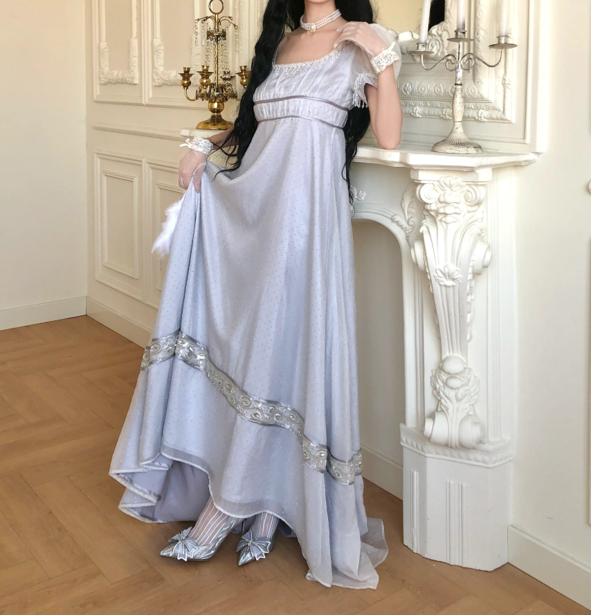 Robe de bal de princesse bustier à volants en satin long, robe de soirée C8117