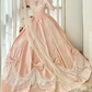 Robe de bal de princesse bustier à volants en satin long, robe de soirée C8117
