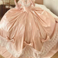 Robe de bal de princesse bustier à volants en satin long, robe de soirée C8117