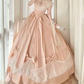 Robe de bal de princesse bustier à volants en satin long, robe de soirée C8117