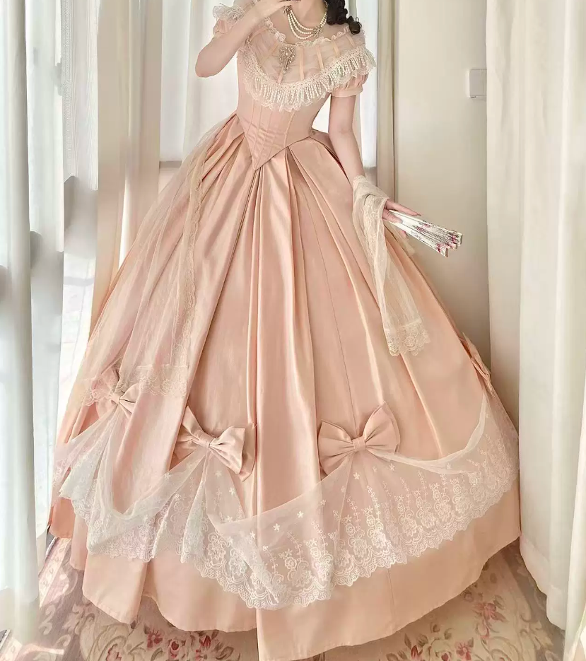 Robe de bal de princesse bustier à volants en satin long, robe de soirée C8117