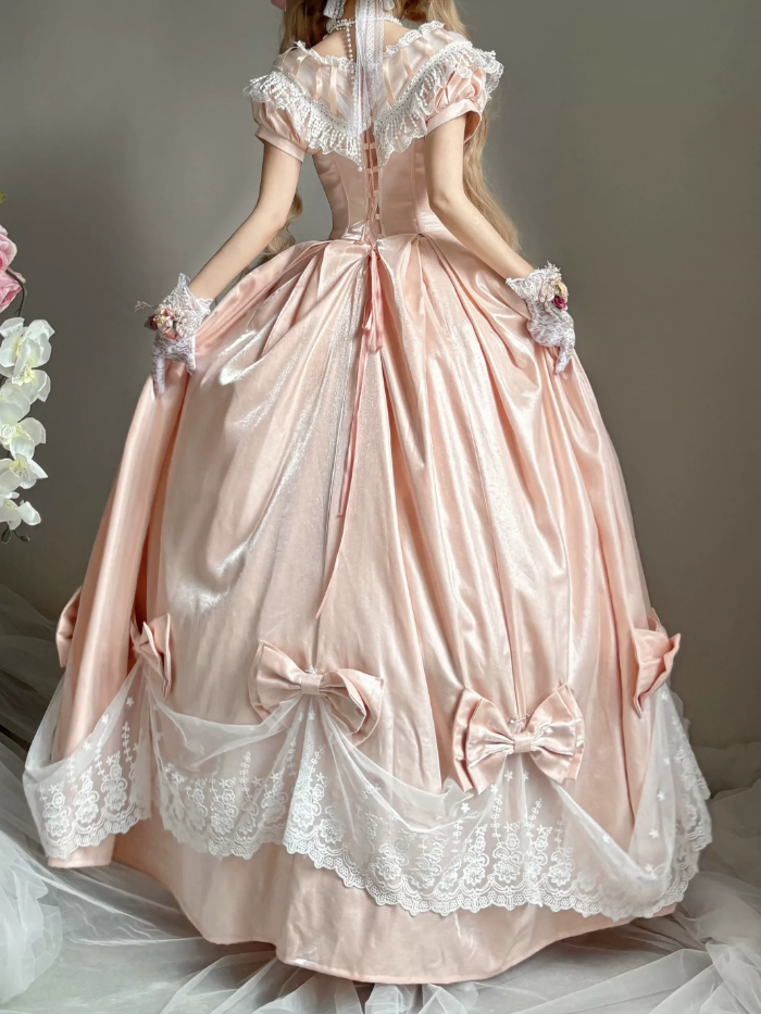 Robe de bal de princesse bustier à volants en satin long, robe de soirée C8117