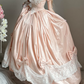 Robe de bal de princesse bustier à volants en satin long, robe de soirée C8117