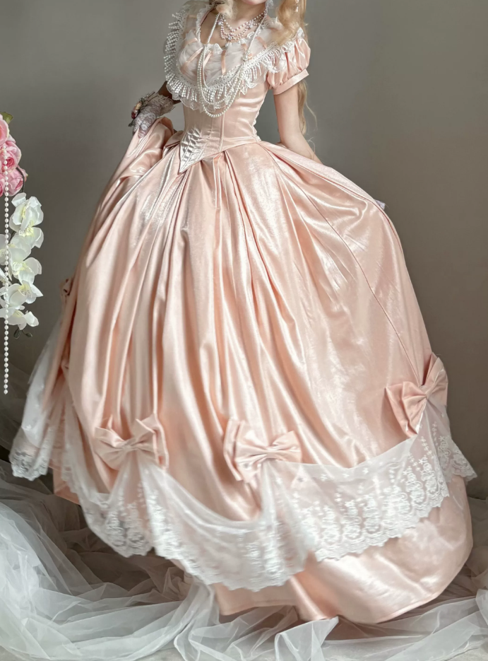 Robe de bal de princesse bustier à volants en satin long, robe de soirée C8117