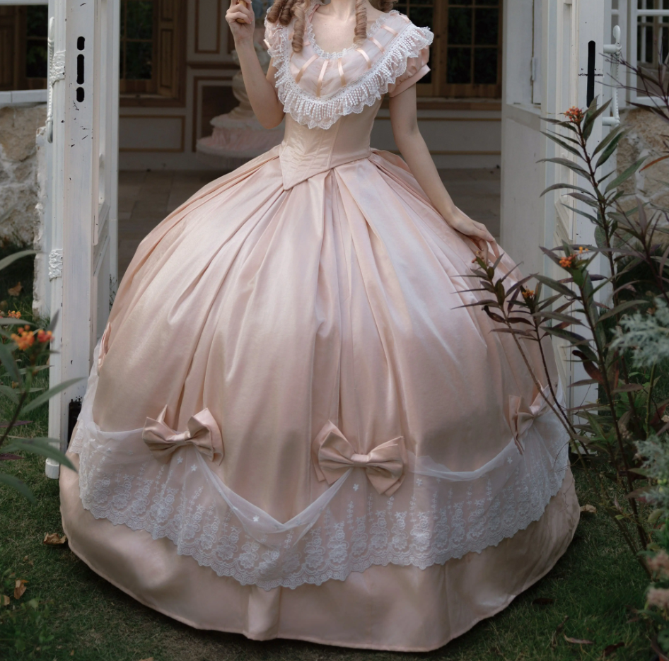 Robe de bal de princesse bustier à volants en satin long, robe de soirée C8117