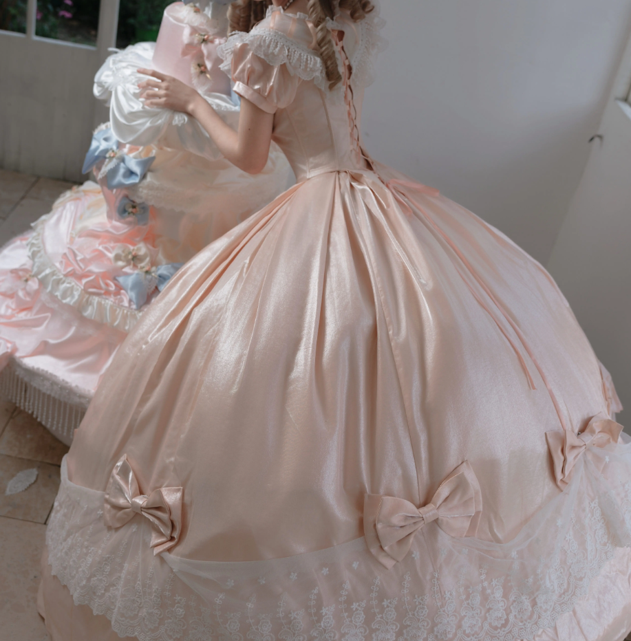Robe de bal de princesse bustier à volants en satin long, robe de soirée C8117