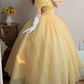 Robe de bal de princesse bustier à volants en satin long, robe de soirée C8117