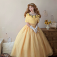 Robe de bal de princesse bustier à volants en satin long, robe de soirée C8117