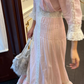 Robe de bal de princesse bustier à volants en satin long, robe de soirée C8117