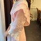 Robe de bal de princesse bustier à volants en satin long, robe de soirée C8117