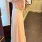 Robe de bal de princesse bustier à volants en satin long, robe de soirée C8117