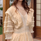 Robe de bal de princesse bustier à volants en satin long, robe de soirée C8117