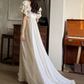 Robe de bal de princesse bustier à volants en satin long, robe de soirée C8117