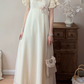 Robe de bal de princesse bustier à volants en satin long, robe de soirée C8117