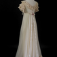 Robe de bal de princesse bustier à volants en satin long, robe de soirée C8117