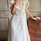 Robe de bal de princesse bustier à volants en satin long, robe de soirée C8117