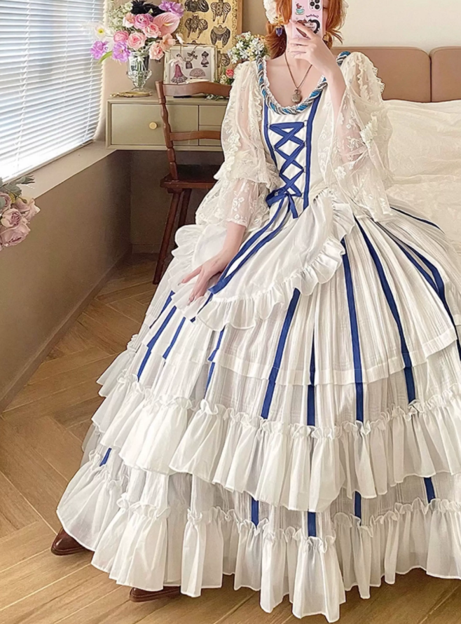 Robe de bal de princesse bustier à volants en satin long, robe de soirée C8117