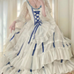 Robe de bal de princesse bustier à volants en satin long, robe de soirée C8117