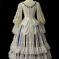 Robe de bal de princesse bustier à volants en satin long, robe de soirée C8117