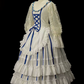 Robe de bal de princesse bustier à volants en satin long, robe de soirée C8117