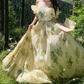 Robe de bal de princesse bustier à volants en satin long, robe de soirée C8117