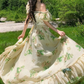 Robe de bal de princesse bustier à volants en satin long, robe de soirée C8117
