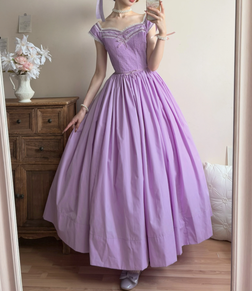 Robe de bal de princesse bustier à volants en satin long, robe de soirée C8117