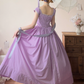Robe de bal de princesse bustier à volants en satin long, robe de soirée C8117
