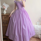 Robe de bal de princesse bustier à volants en satin long, robe de soirée C8117