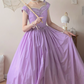 Robe de bal de princesse bustier à volants en satin long, robe de soirée C8117