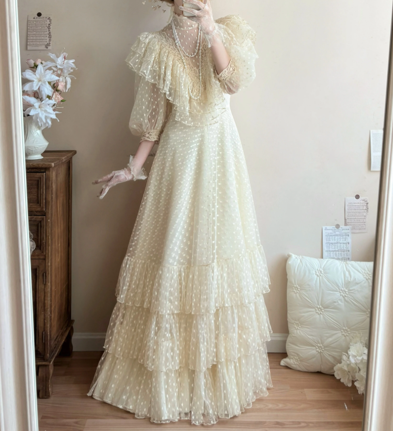 Robe de bal de princesse bustier à volants en satin long, robe de soirée C8117