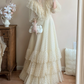 Robe de bal de princesse bustier à volants en satin long, robe de soirée C8117