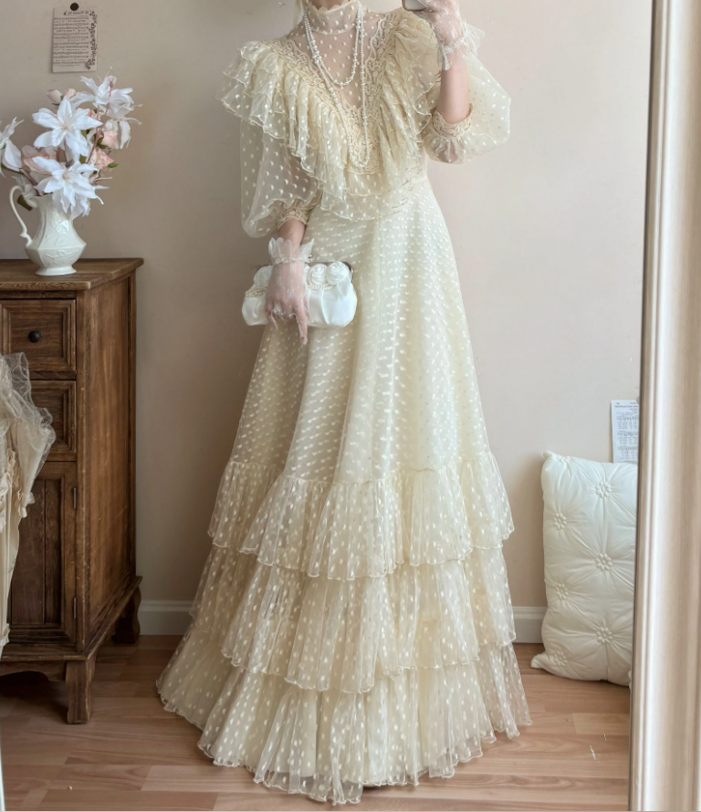 Robe de bal de princesse bustier à volants en satin long, robe de soirée C8117