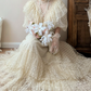 Robe de bal de princesse bustier à volants en satin long, robe de soirée C8117