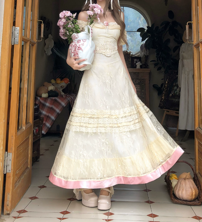 Robe de bal de princesse bustier à volants en satin long, robe de soirée C8117