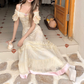 Robe de bal de princesse bustier à volants en satin long, robe de soirée C8117