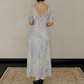 Robe de bal de princesse bustier à volants en satin long, robe de soirée C8117