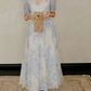 Robe de bal de princesse bustier à volants en satin long, robe de soirée C8117
