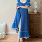 Robe de bal de princesse bustier à volants en satin long, robe de soirée C8117