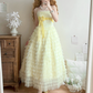 Robe de bal de princesse bustier à volants en satin long, robe de soirée C8117